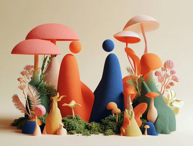 La corteza de la felicidad (Mimosa), el hongo de la calma (Reishi) y la raíz que abraza (Yuan Zhi).